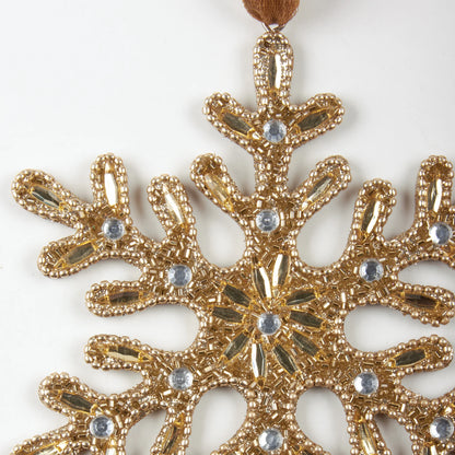 Elegant Beaded Snowflake Ornament