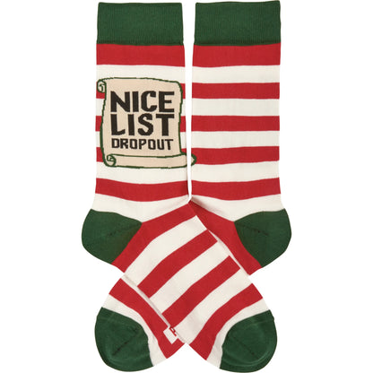 Nice List Dropout Christmas Socks