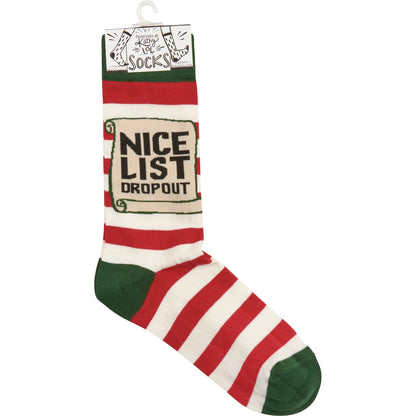 Nice List Dropout Christmas Socks