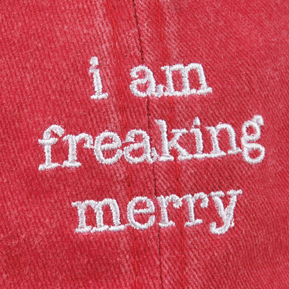 I Am Freaking Merry Cap Hat - Funny Christmas Theme