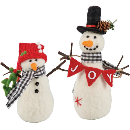 Felt Snowman Critter Sitter - 2 Options Joy or Wreath