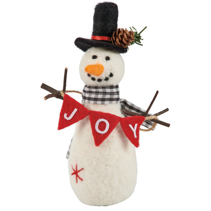 Felt Snowman Critter Sitter - 2 Options Joy or Wreath