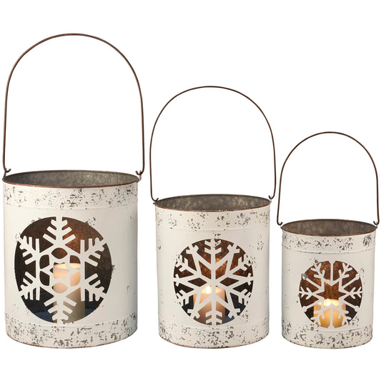 Metal Snowflake Lantern - 3 Sizes