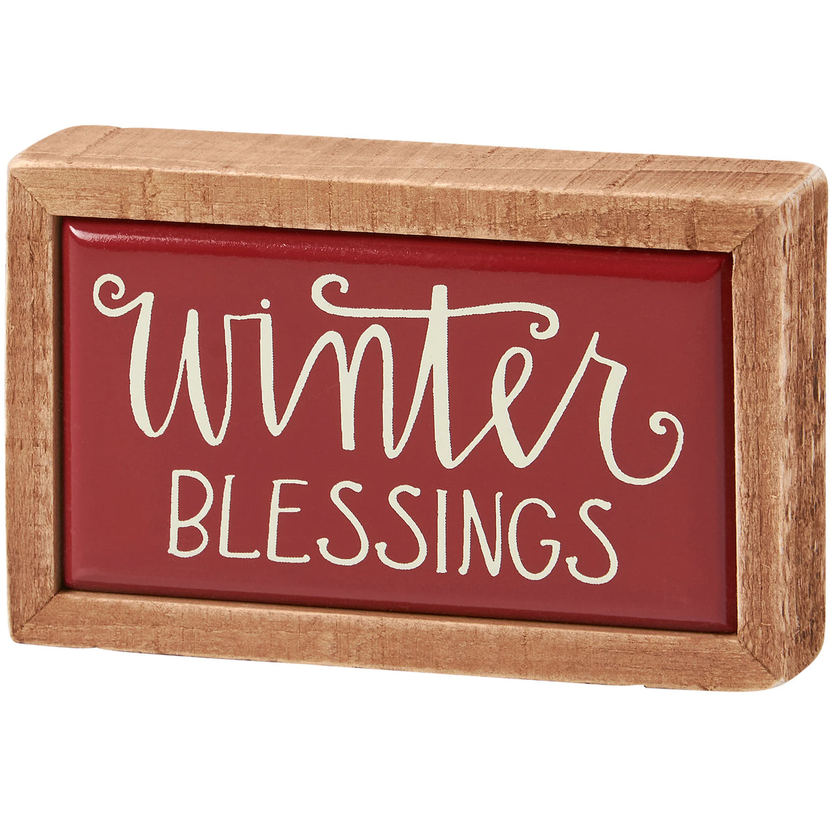 Winter Blessings Mini Block Sign