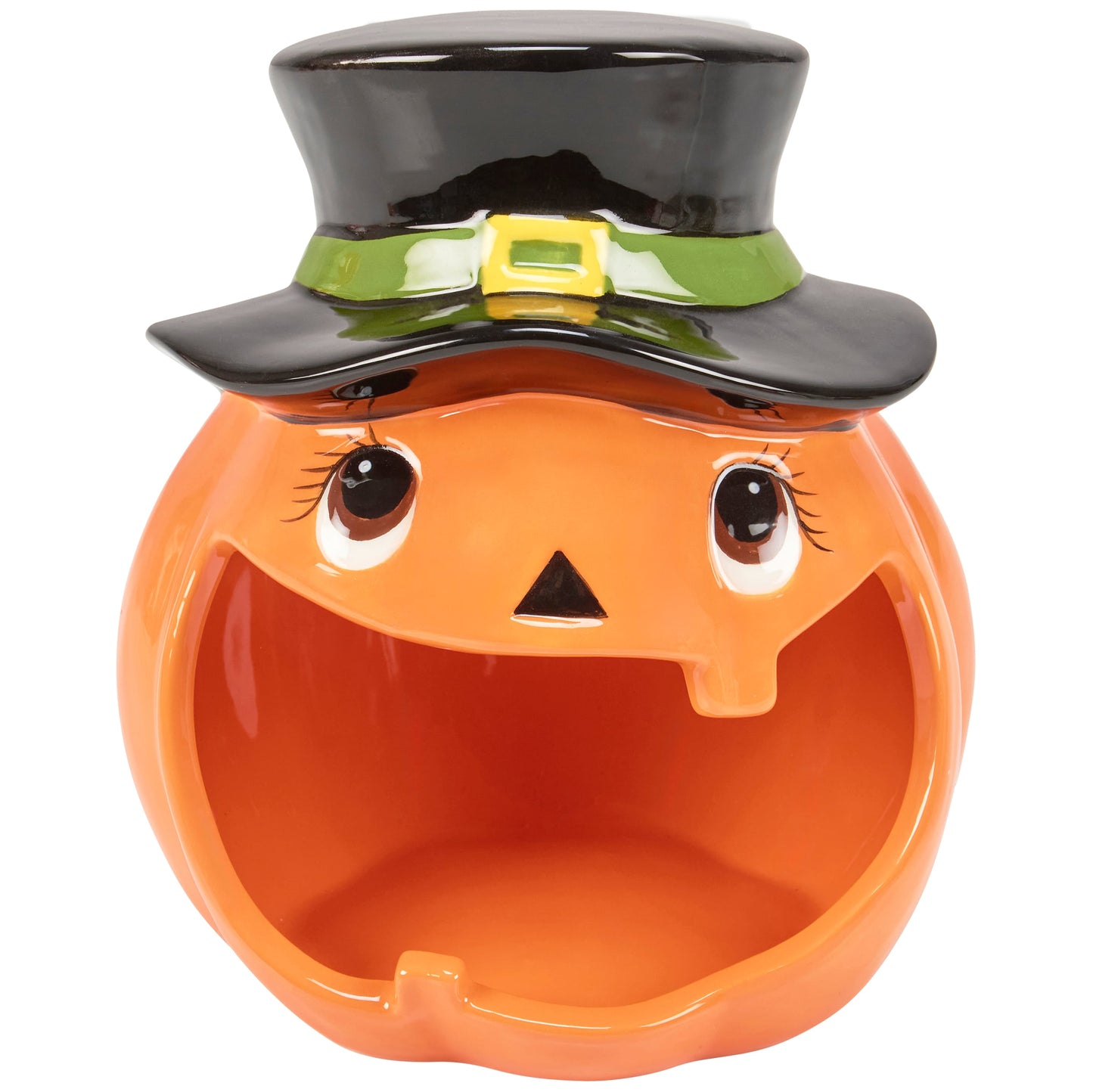 Jack O'Lantern Ceramic Candle Holder