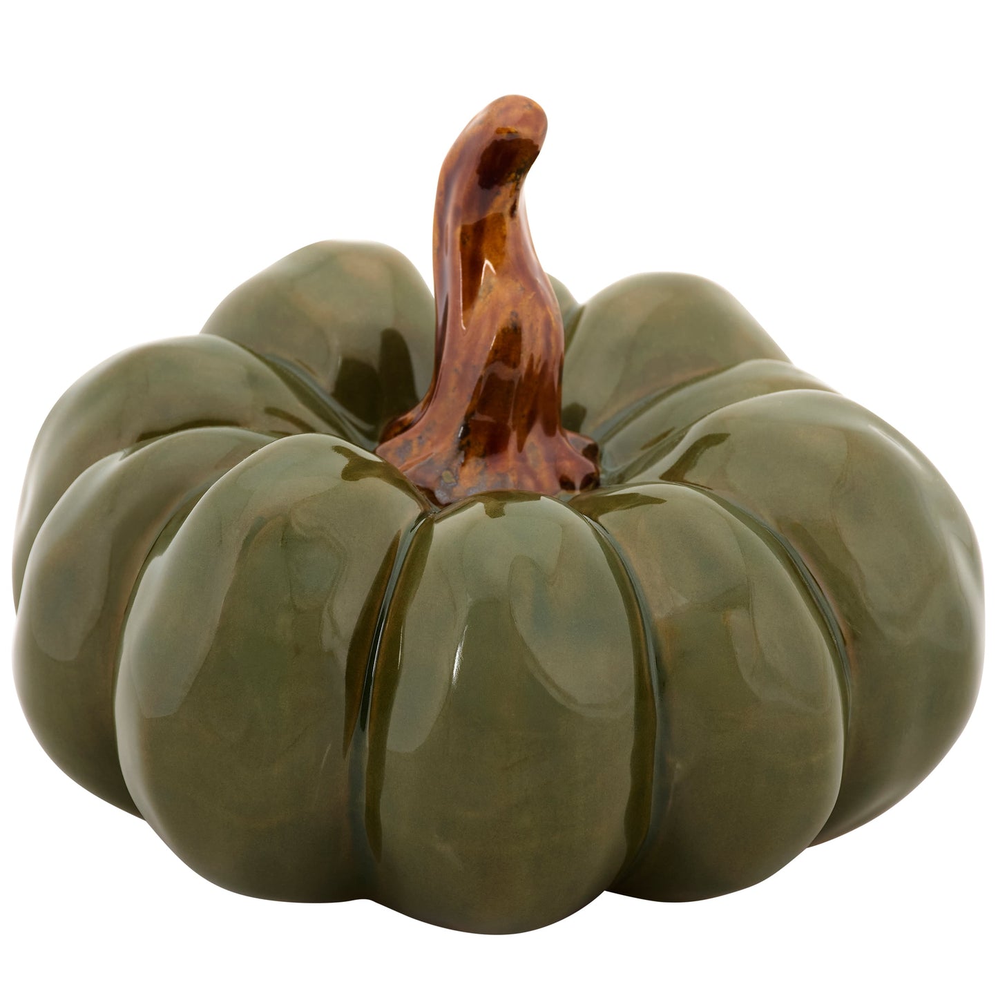 Green Ceramic Organic Shaped Pumpkin