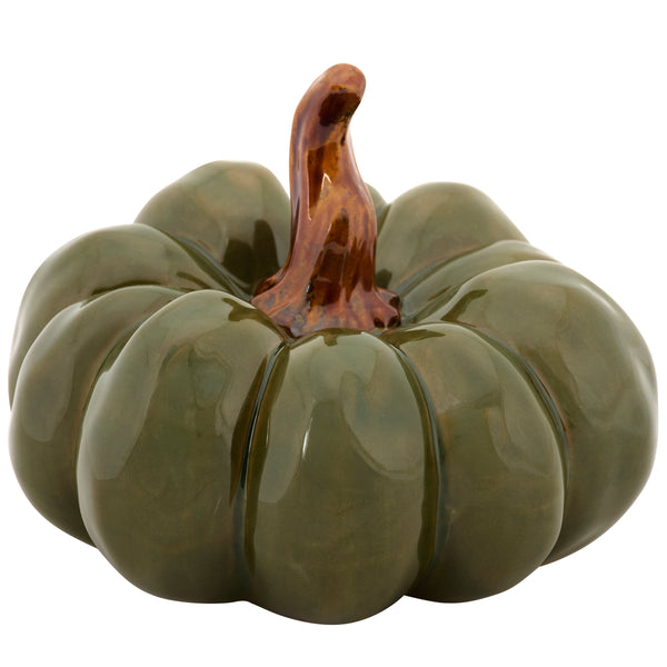 Green Ceramic Organic Shaped Pumpkin