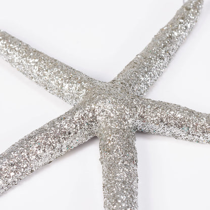 Shimmering Starfish Ornament - Silver or Blue