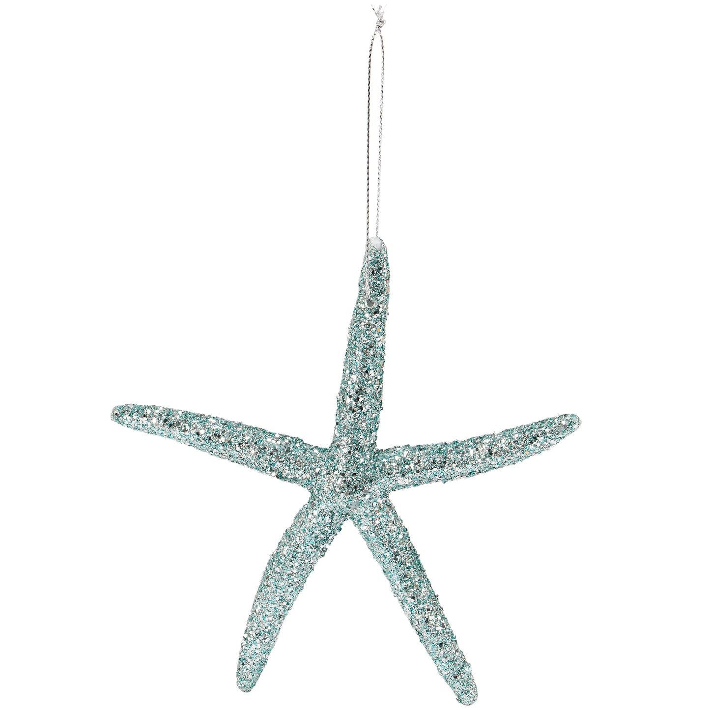 Shimmering Starfish Ornament - Silver or Blue
