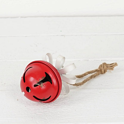 Vintage Style Bell With Metal Bow Ornament - 2 Sizes