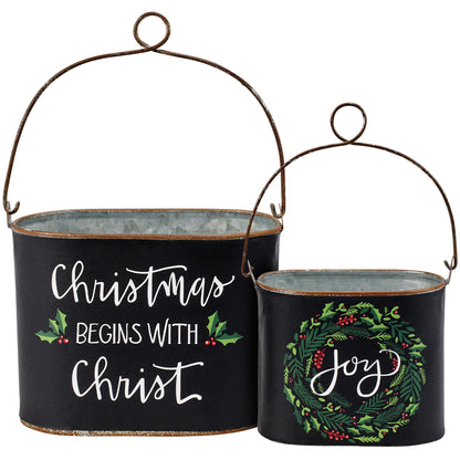Christmas Begins with Christ Bucket - 2 Options