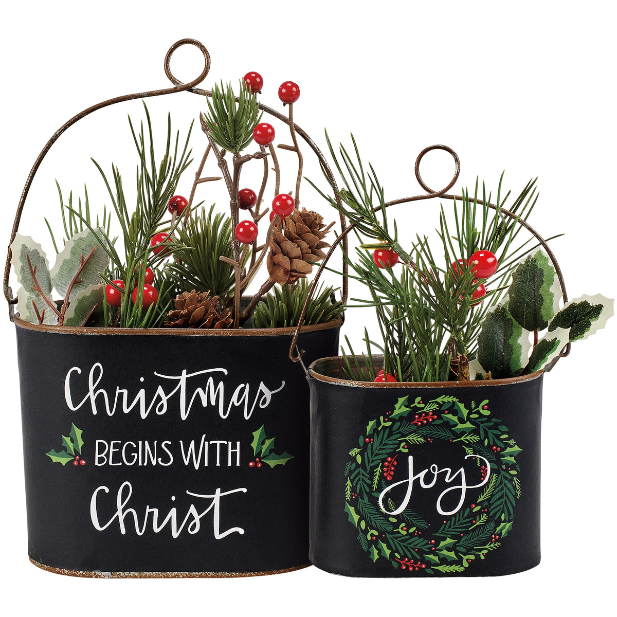 Christmas Begins with Christ Bucket - 2 Options