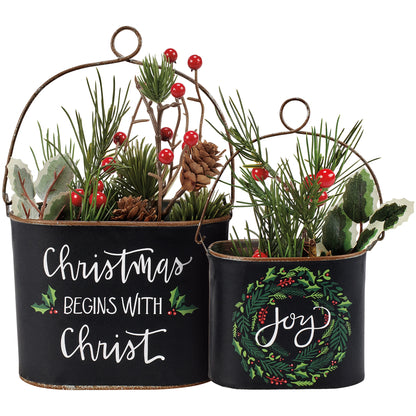 Christmas Begins with Christ Bucket - 2 Options