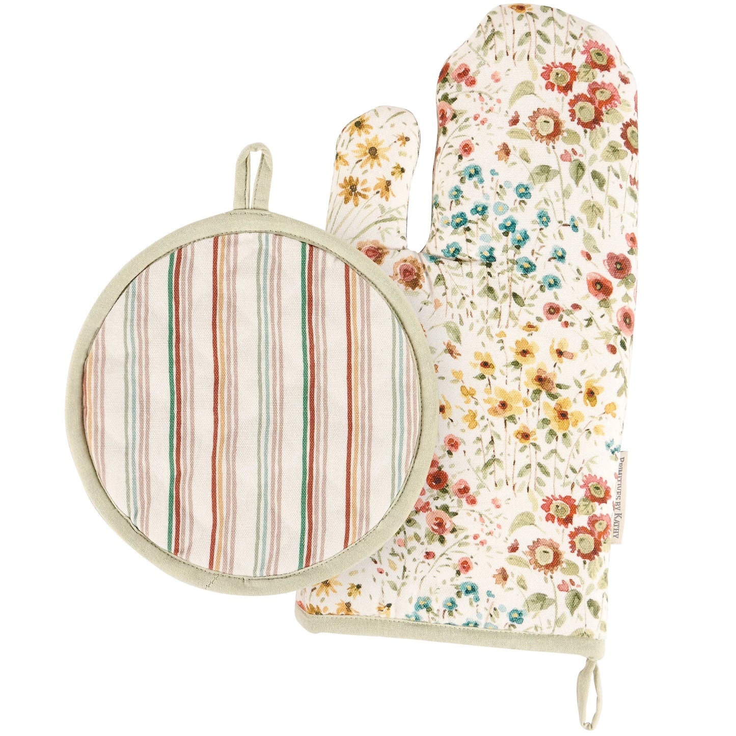 Wildflower Kitchen Set - Oven Mitt and Pot Holder