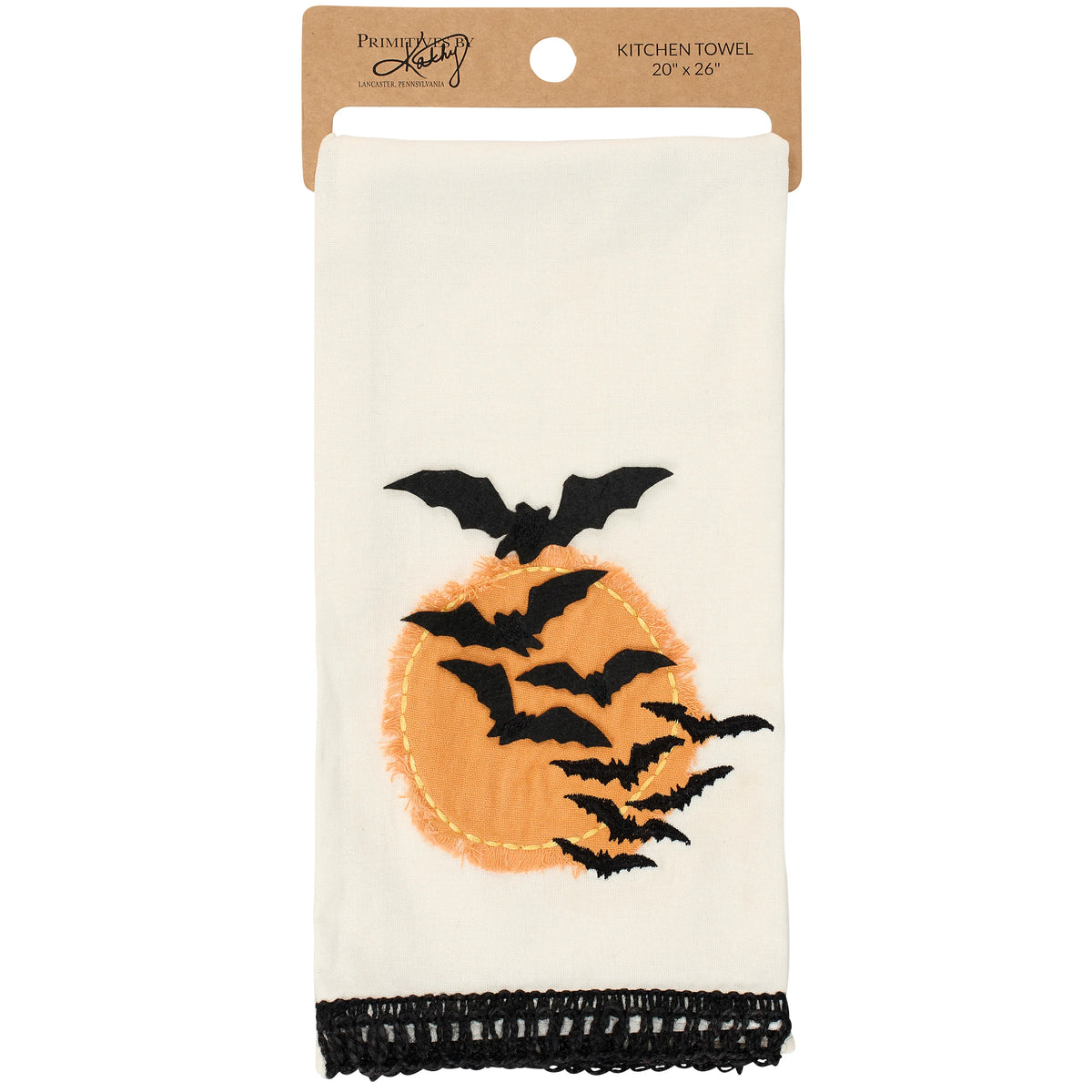 Batty Moon Applique Kitchen Towel