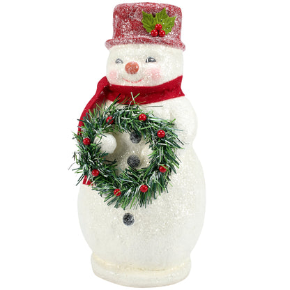 Snow Woman With Wreath Statuary