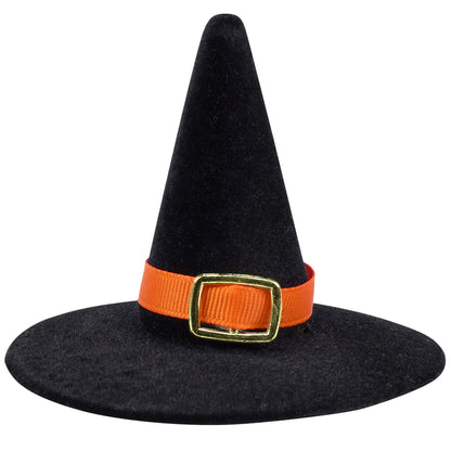 Black Mini Witch Hat - Velvety Flocked
