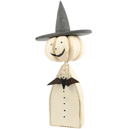 Mr. Jack or Miss Jackie Wooden Tabletop Sitter - Halloween Decor