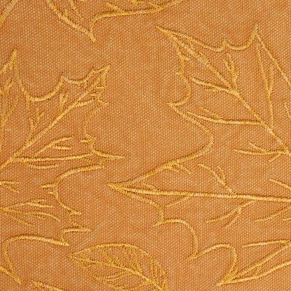Gold Leaf Embroidered Throw Pillow