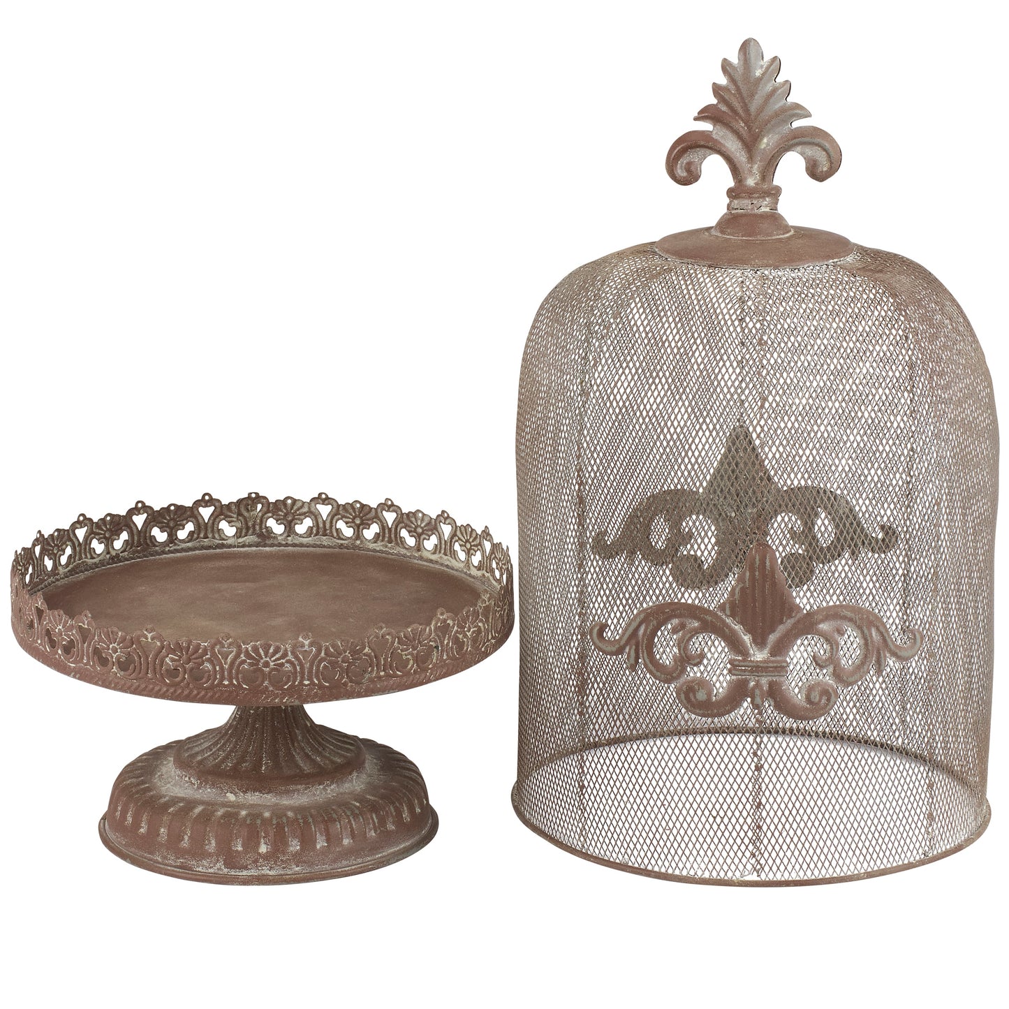 French Fleur De Lis Wire Cloche