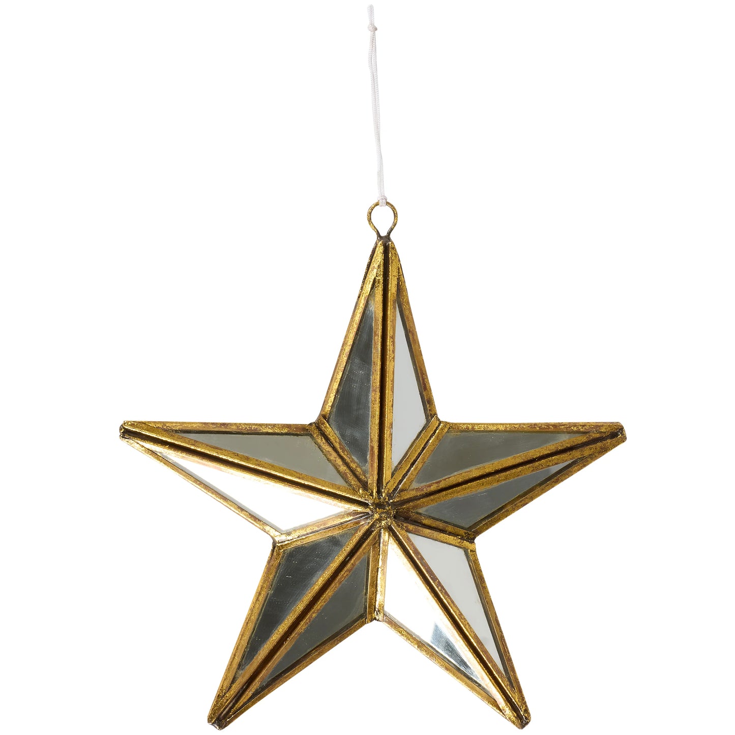 Glass Mirrored Star Ornament