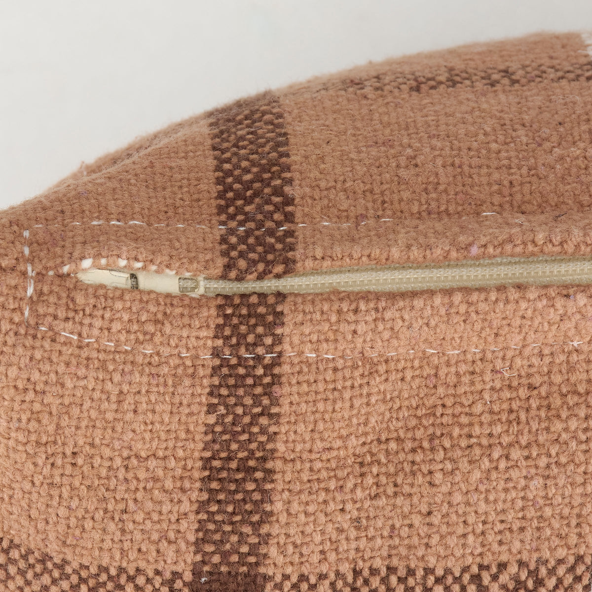 Brown Plaid Throw Pillow