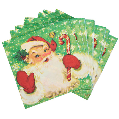Retro Santa Luncheon Napkin