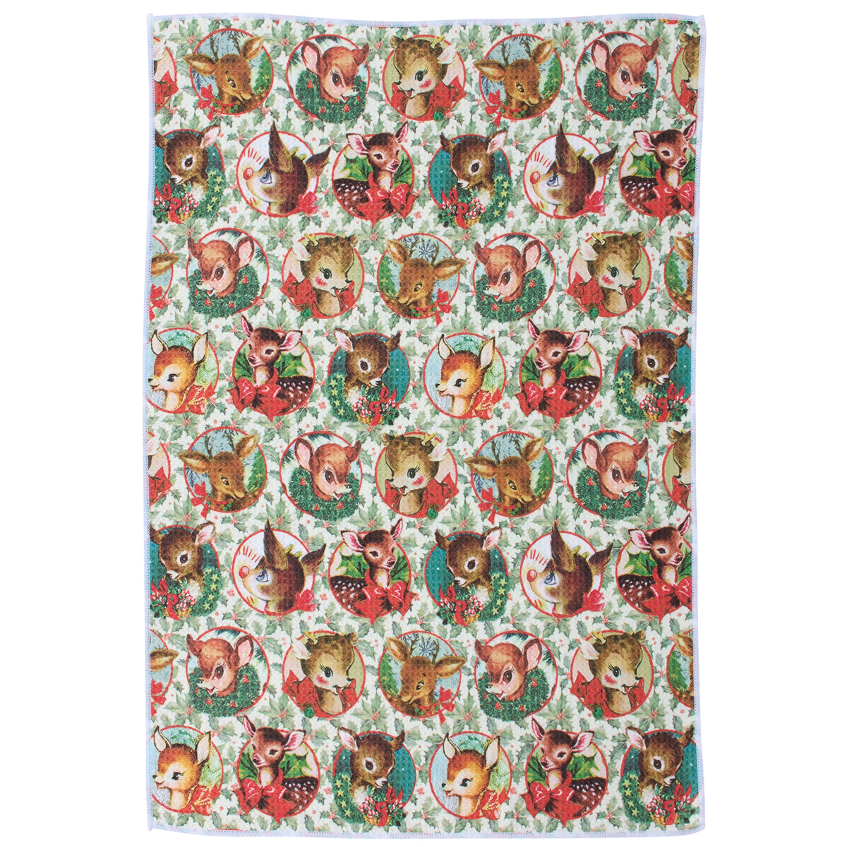 Retro Reindeer Kitchen Towel