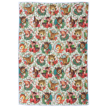 Retro Reindeer Kitchen Towel