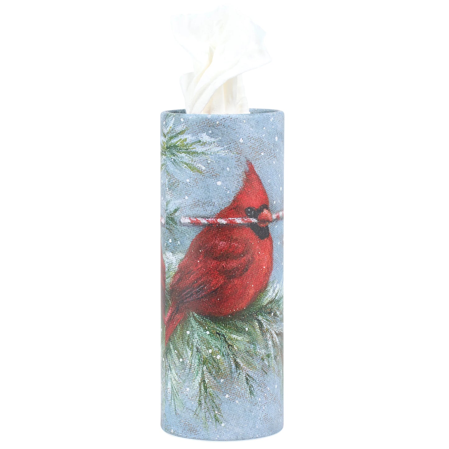 Winter Woodland Tissue Box, Great for Your Car Cup Holder - Raccon or Cardinal
