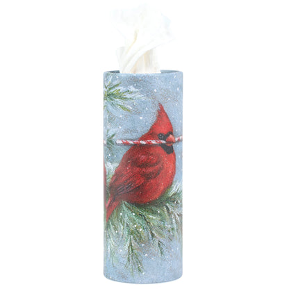 Winter Woodland Tissue Box, Great for Your Car Cup Holder - Raccon or Cardinal
