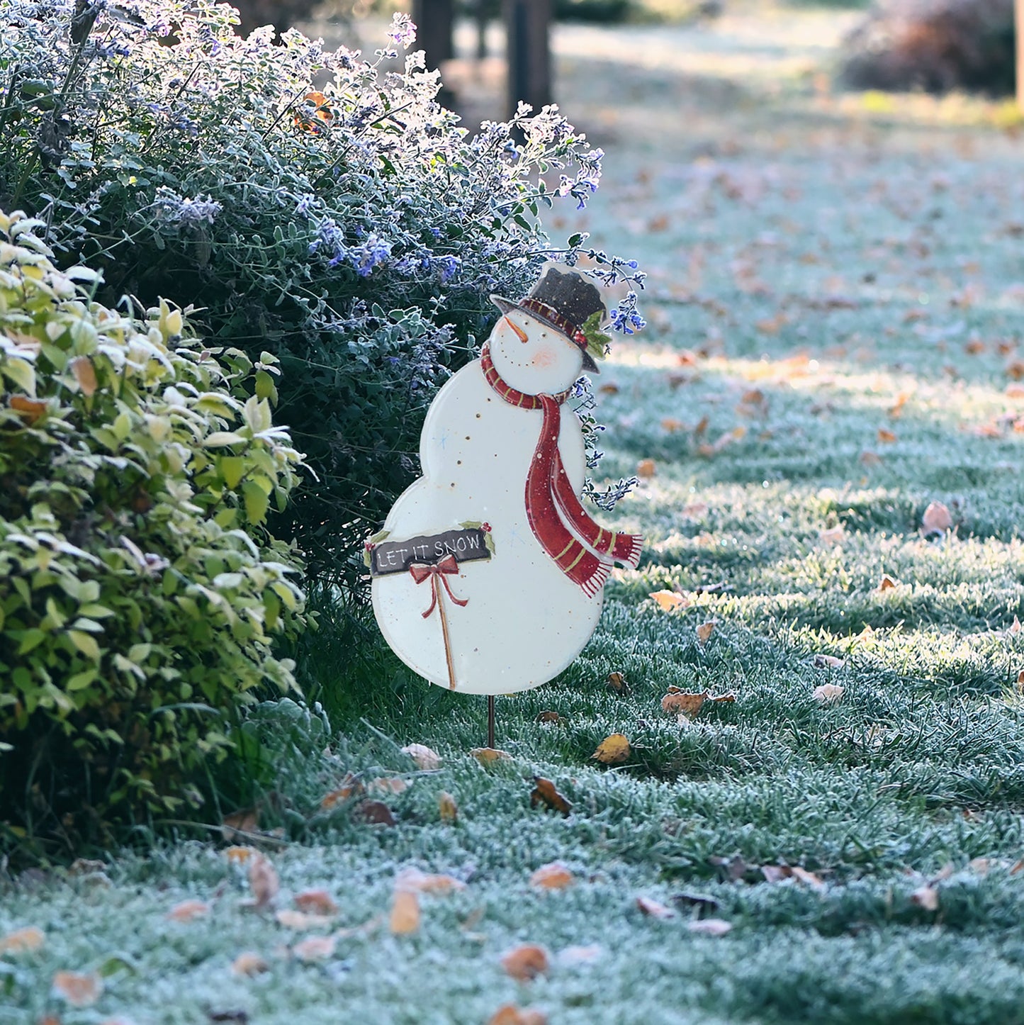 Let It Snow Snowman Garden Pick