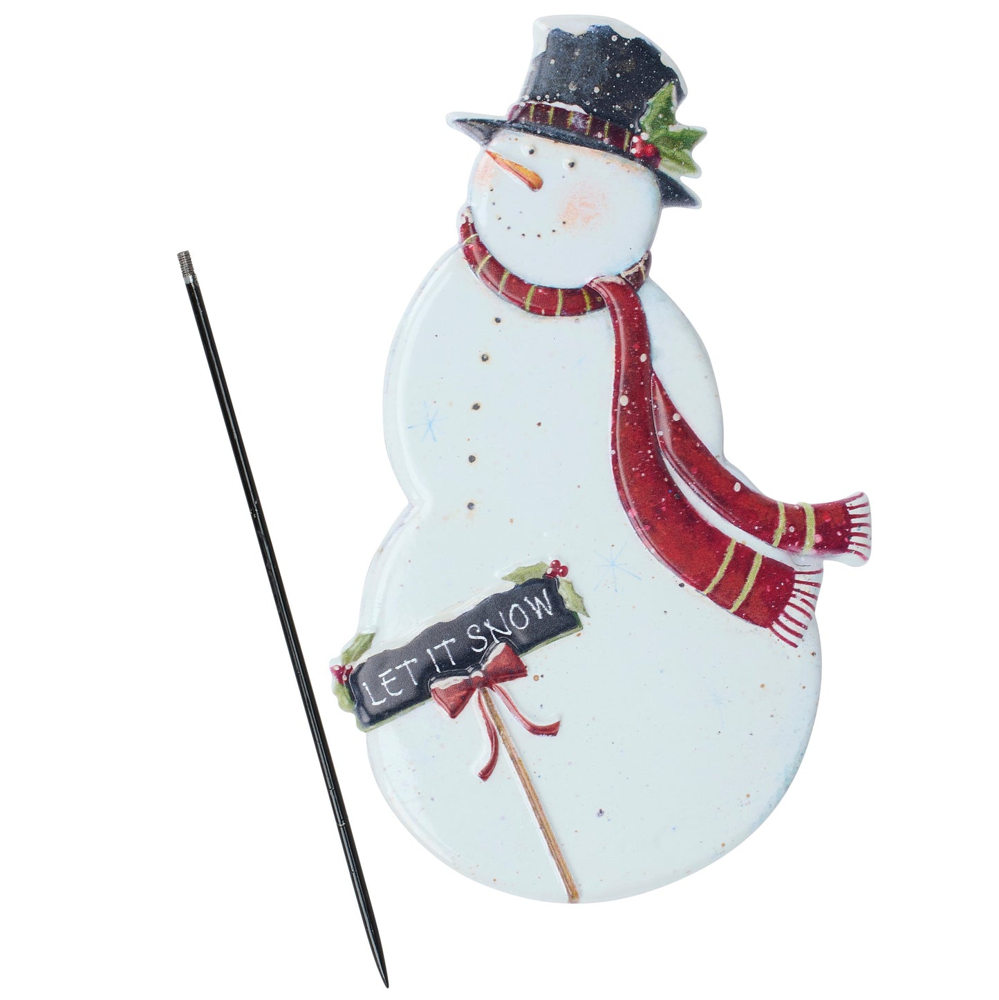 Let It Snow Snowman Garden Pick