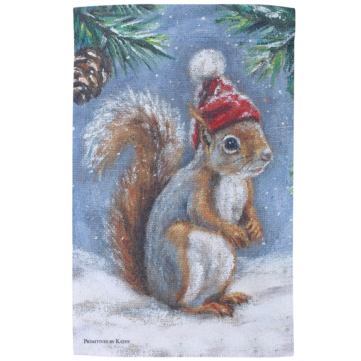 Winter Squirrel Garden Flag