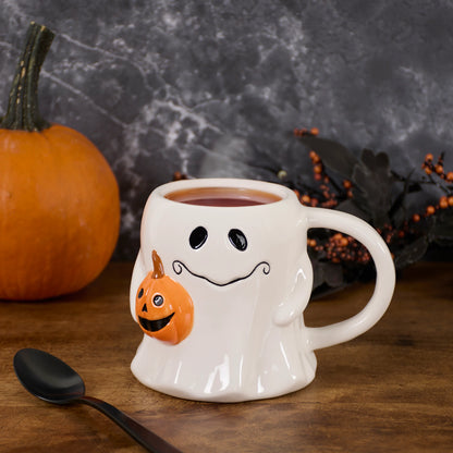 Halloween Friends Ghost and Jack O Lantern Mug - 12 oz