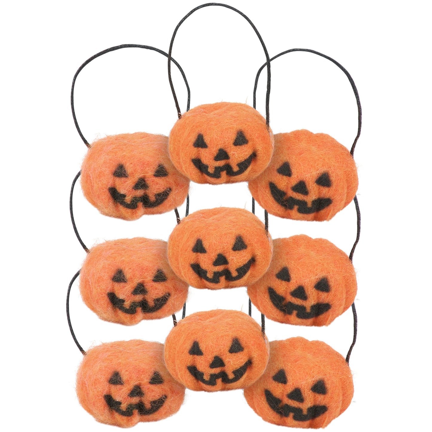 Mini Jack-O-Lantern Pumpkin Or Ghost Felt Ornament