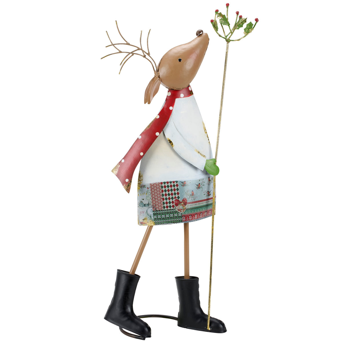 Metal Standing Reindeer - Holly Berries or Harold