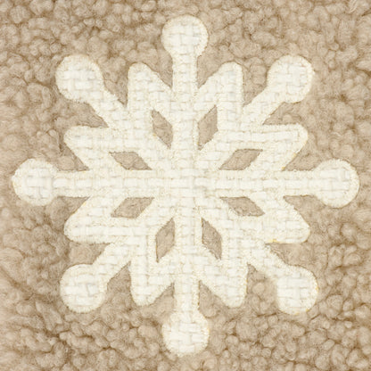 Faux Sherpa Snowflake Christmas Stocking