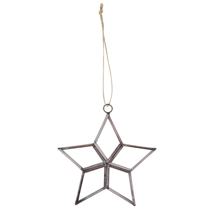 Clear Glass Star Ornament