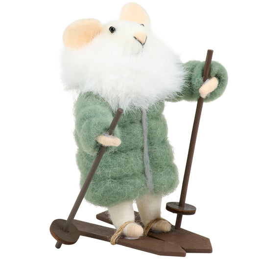 Skier Felt Mouse Critter