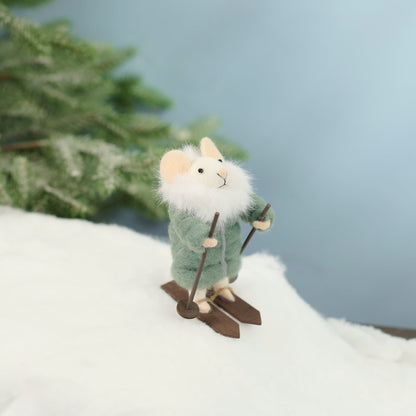 Skier Felt Mouse Critter