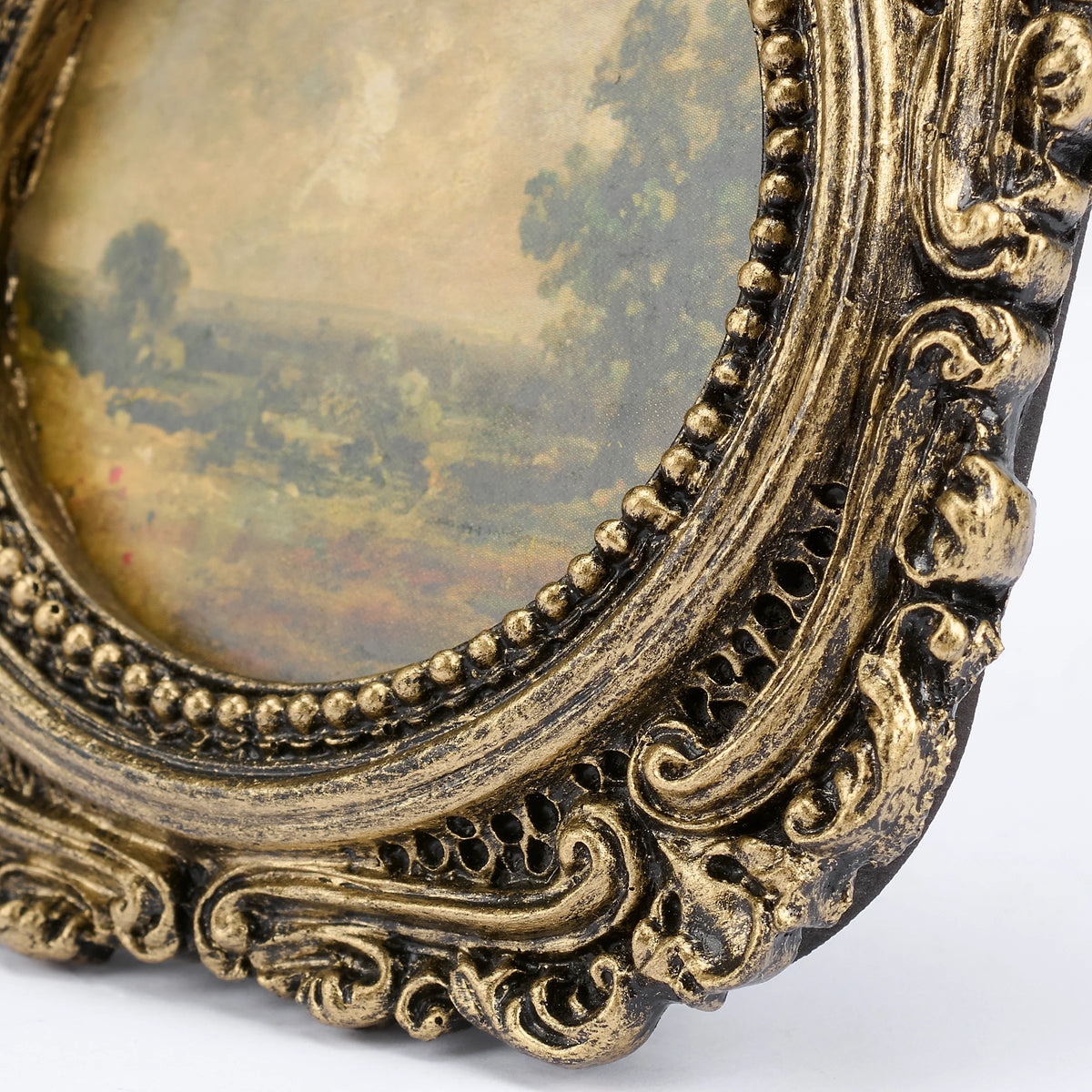 Vintage Landscape Mini Framed Art with Easel and Magnet