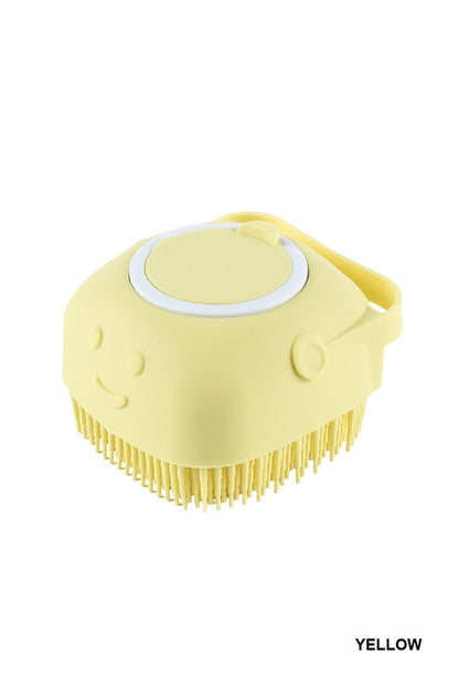 Pet Scrubber Bath Brush Shampoo Dispenser