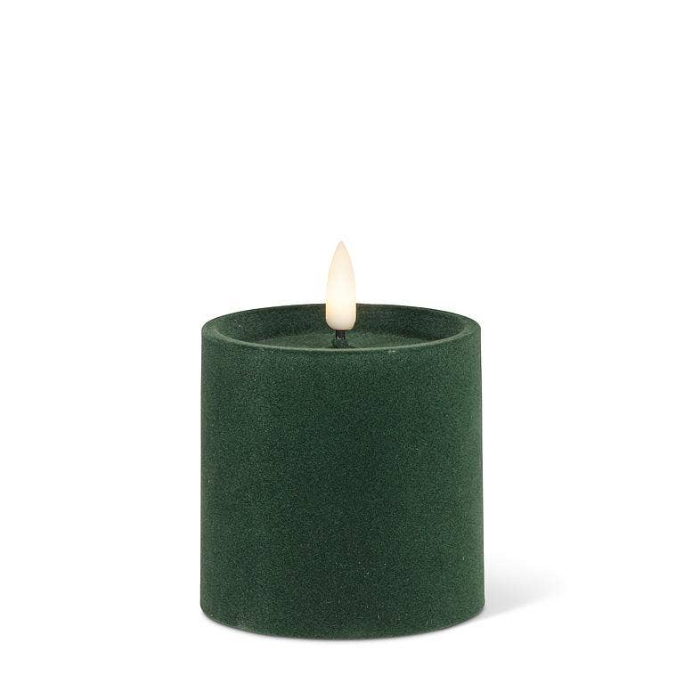Melted Realistic Flame LED Flameless Candle - Cream, Green or Red
