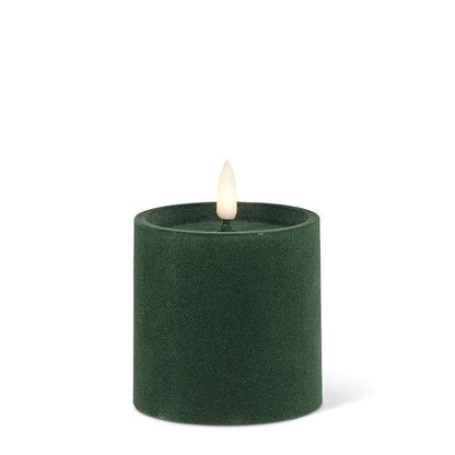Melted Realistic Flame LED Flameless Candle - Cream, Green or Red