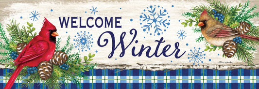 Winter Cardinals Signature Sign - Custom Decor