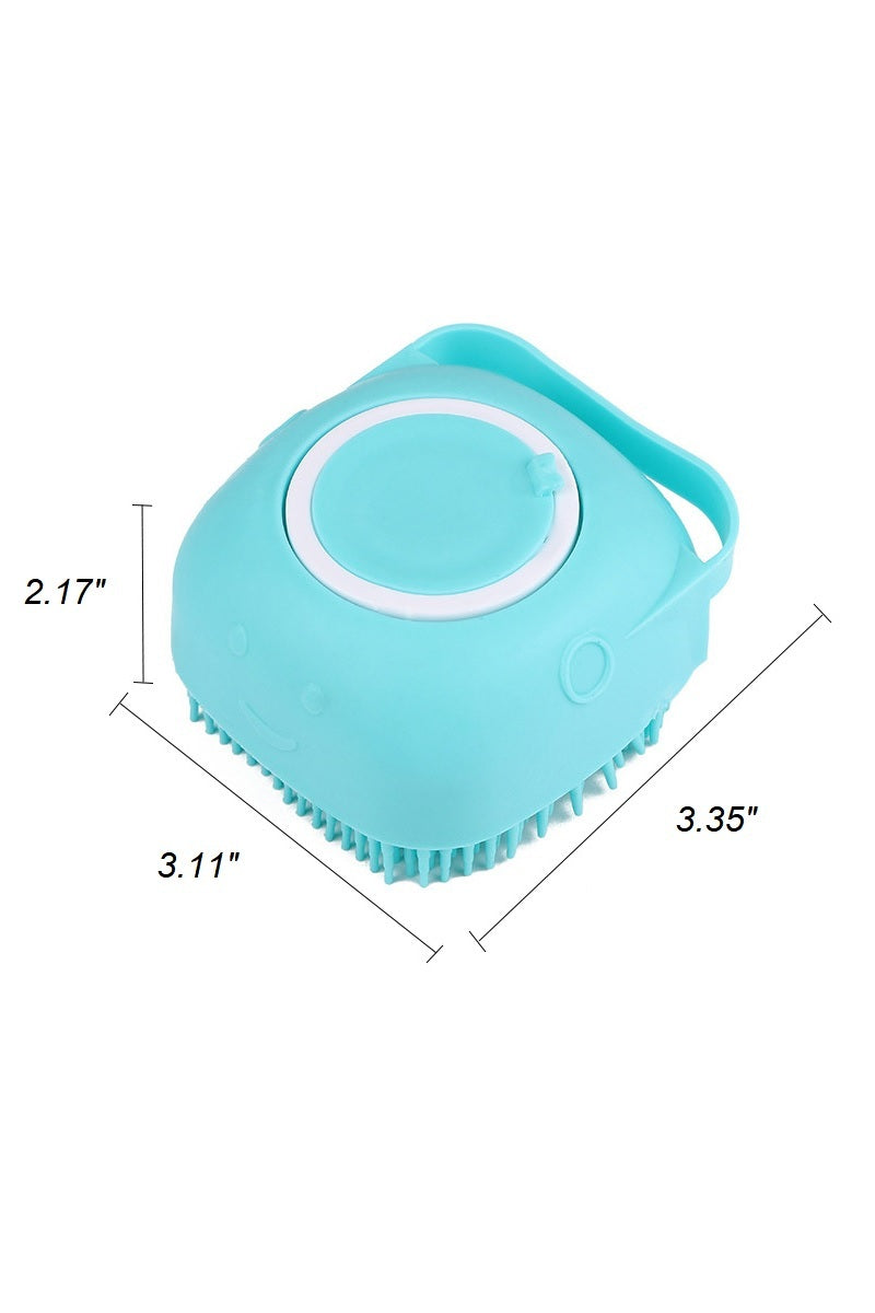 Pet Scrubber Bath Brush Shampoo Dispenser