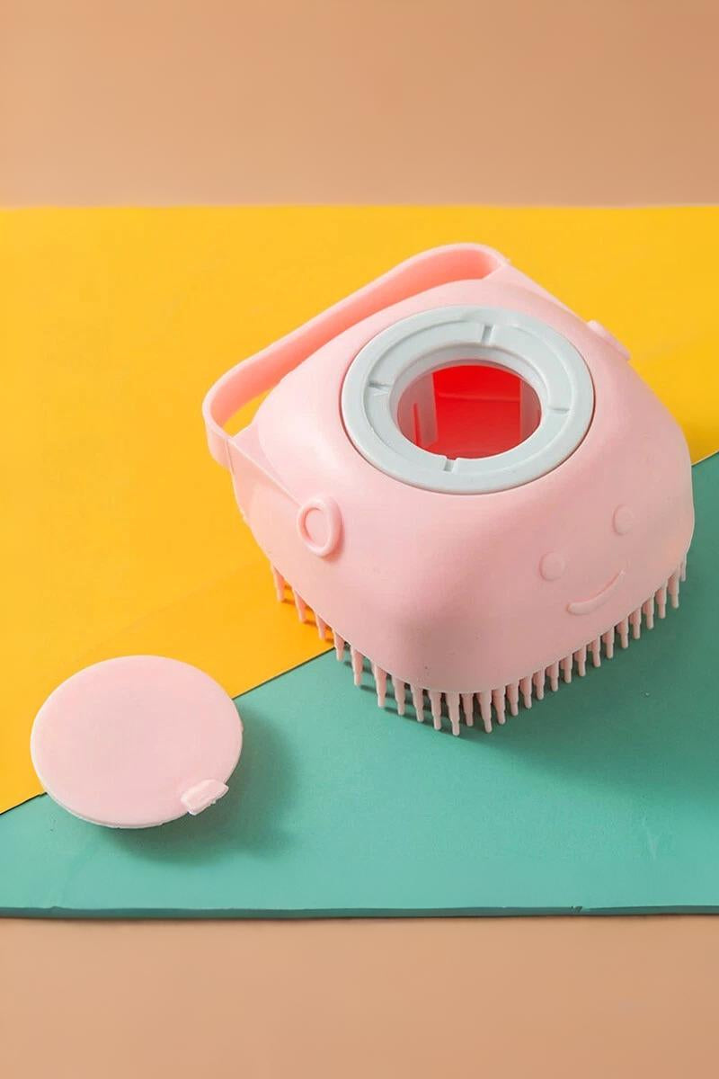 Pet Scrubber Bath Brush Shampoo Dispenser