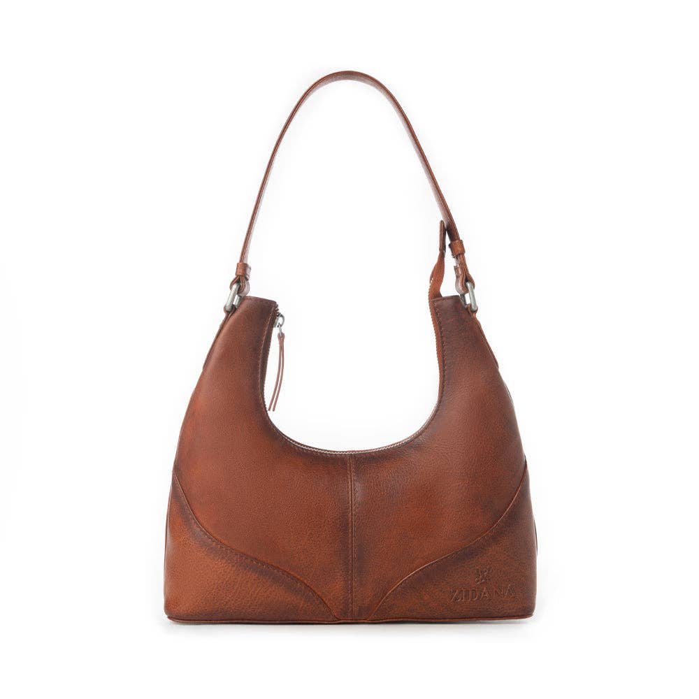 Winchester Loop Tanned Leather Shoulder Bag - Myra Zidana