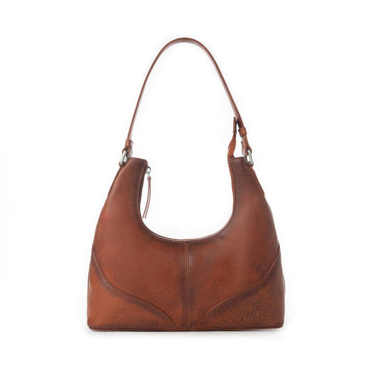 Winchester Loop Tanned Leather Shoulder Bag - Myra Zidana